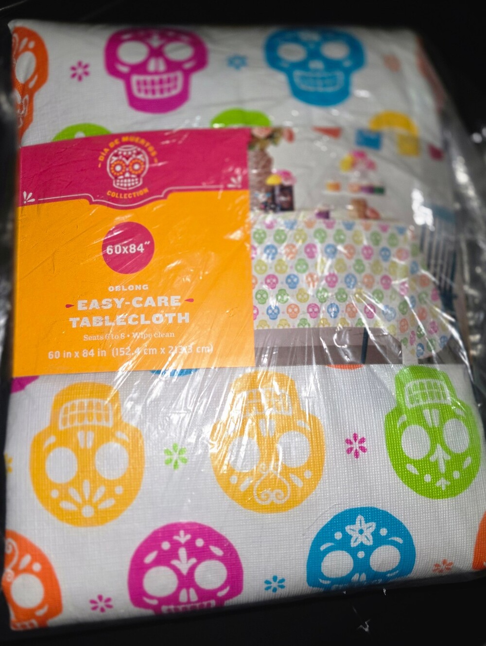 Sugar Skull Tablecloth Oblog 60 X 84 In